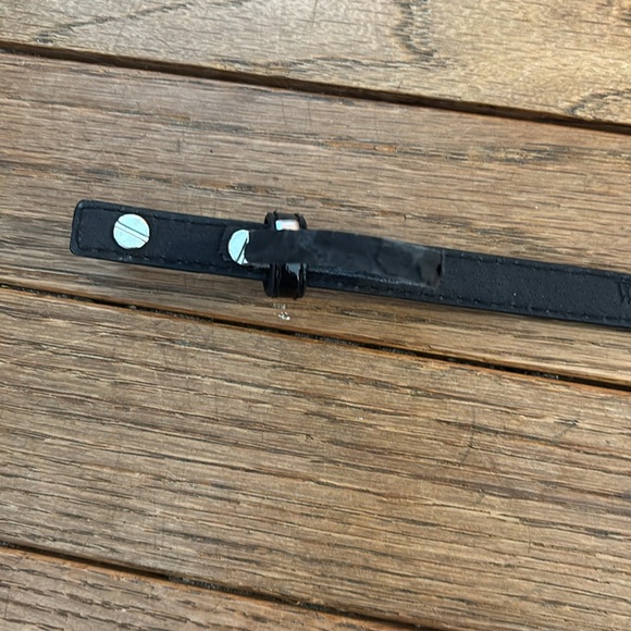 White House | Black Market Glossy Black Bow Belt, Size XS - Picture 5 of 15